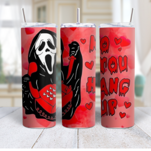 Ghost face Valentines 20 oz tumbler