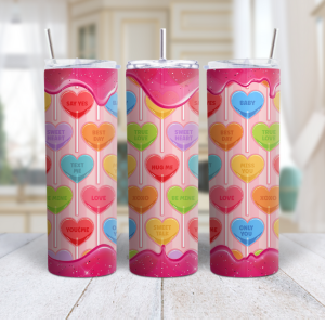 Lollipops hearts 20 oz tumblers.