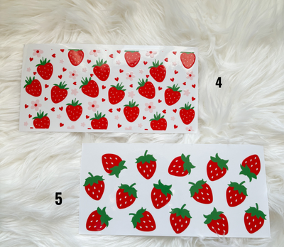 Strawberry can glass/ choose your design