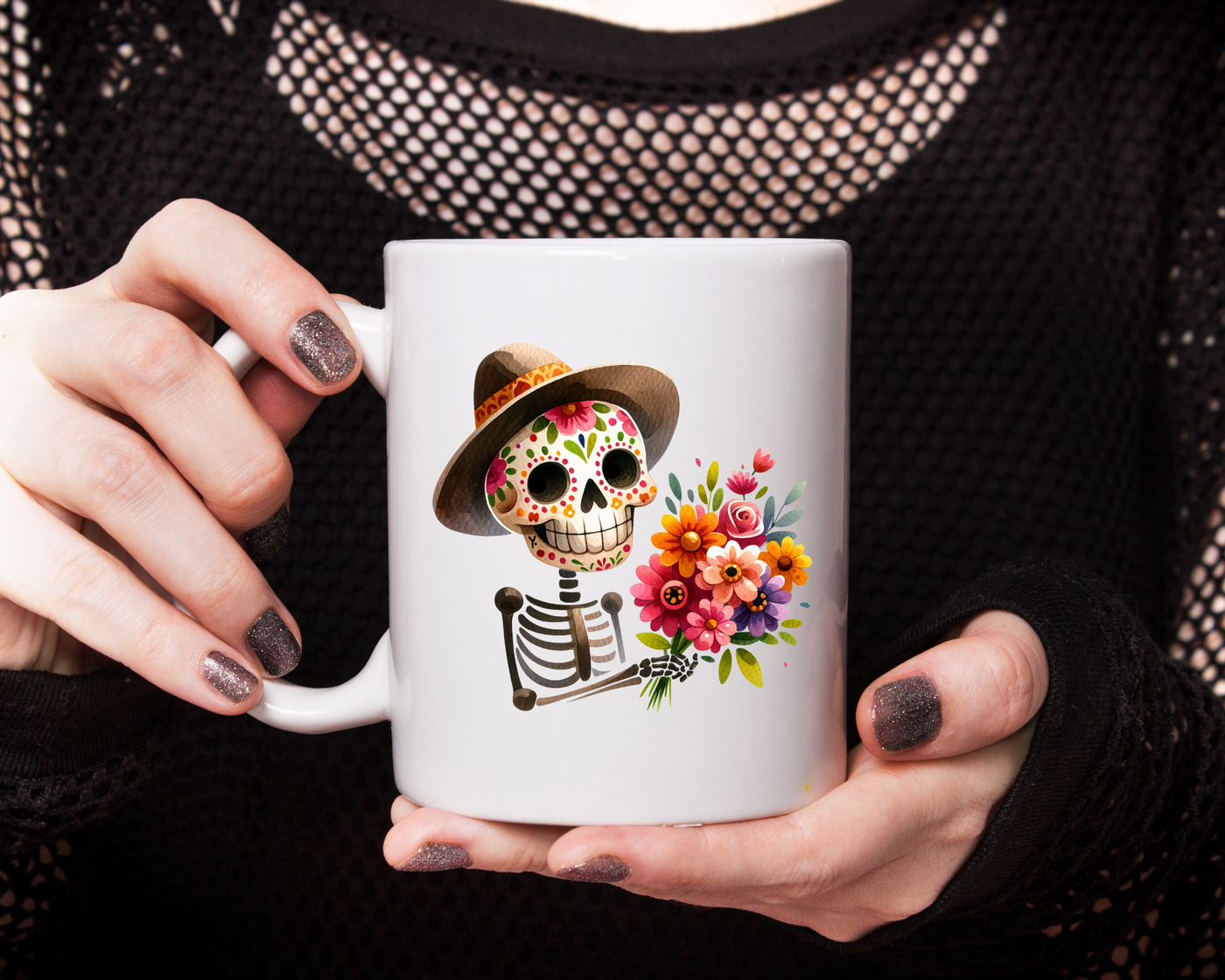 15 oz mug Dia de los Muertos Transfer de Sublimacion / Sublimation Transfer