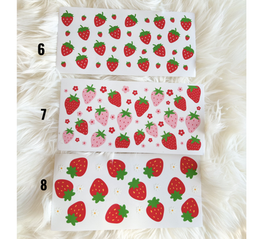 Strawberry can glass/ choose your design