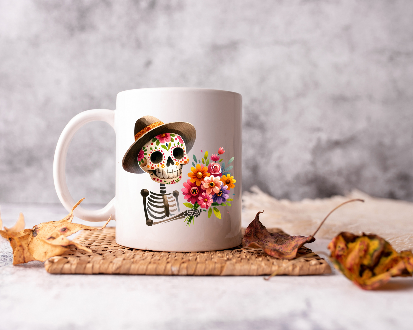 15 oz Dia de los muertos mug / Taza dia de los muertos 15 oz