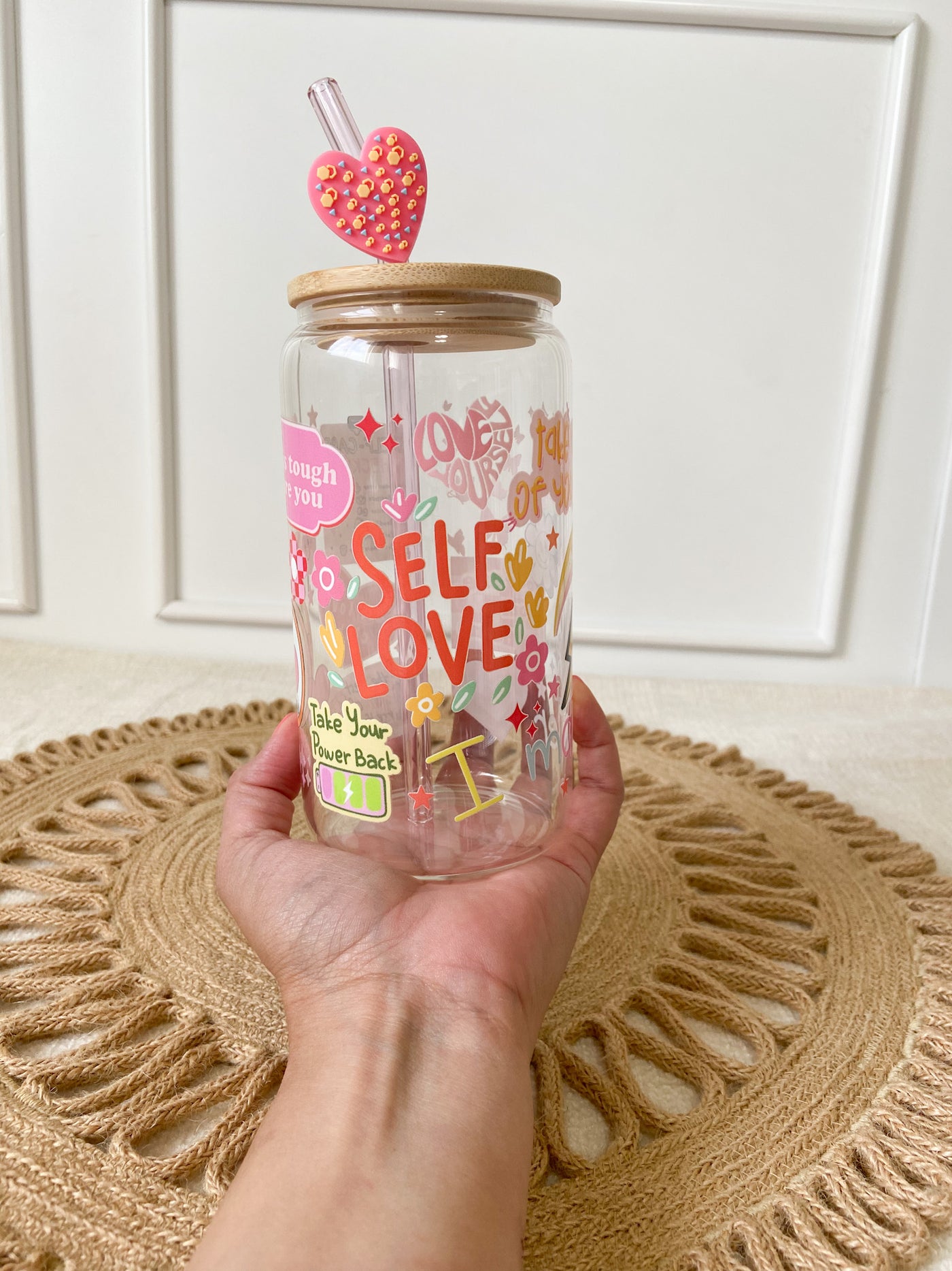 Self love beer can glass