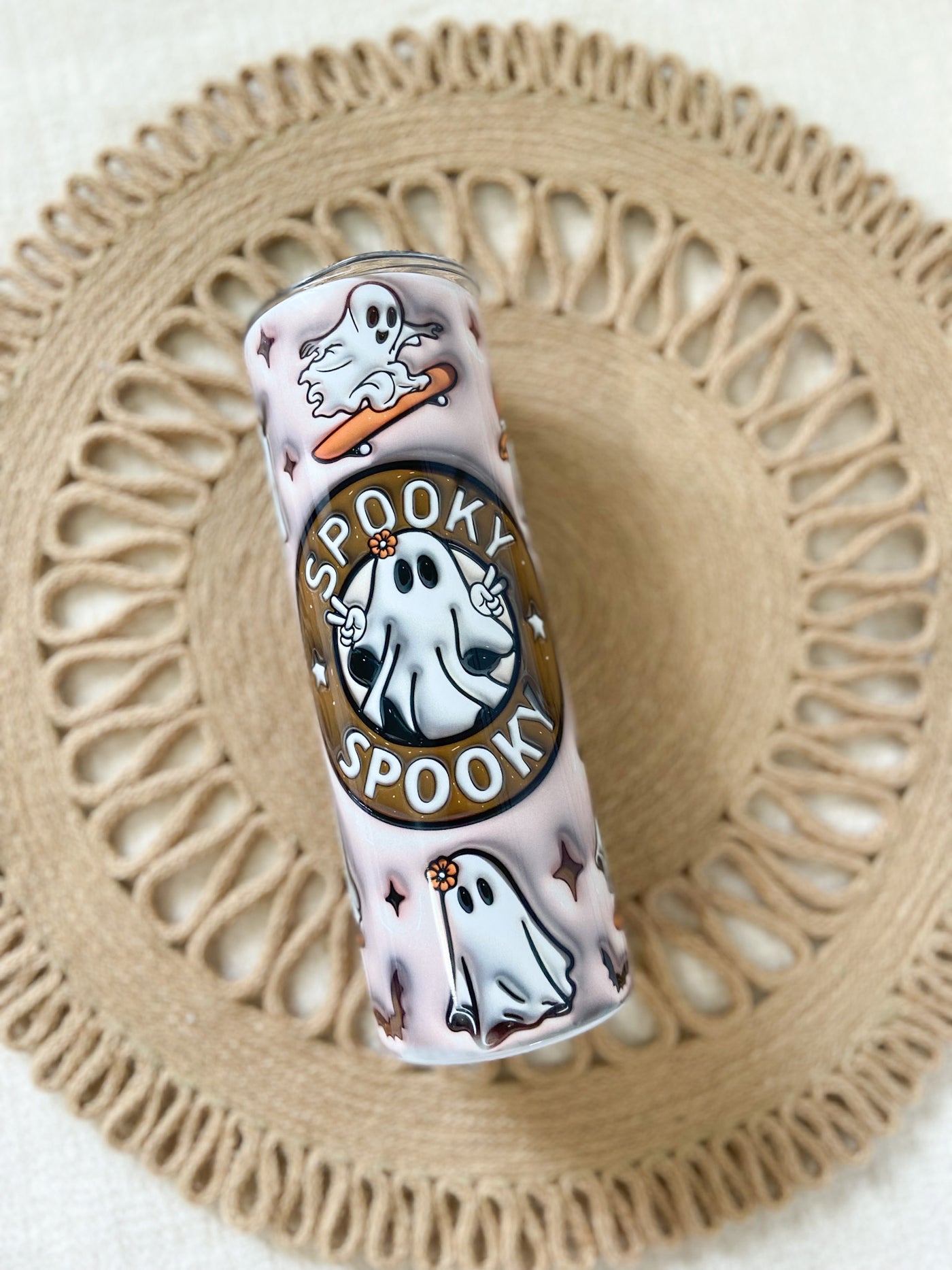 Ghost Face 3D tumbler, Spooky season tumbler