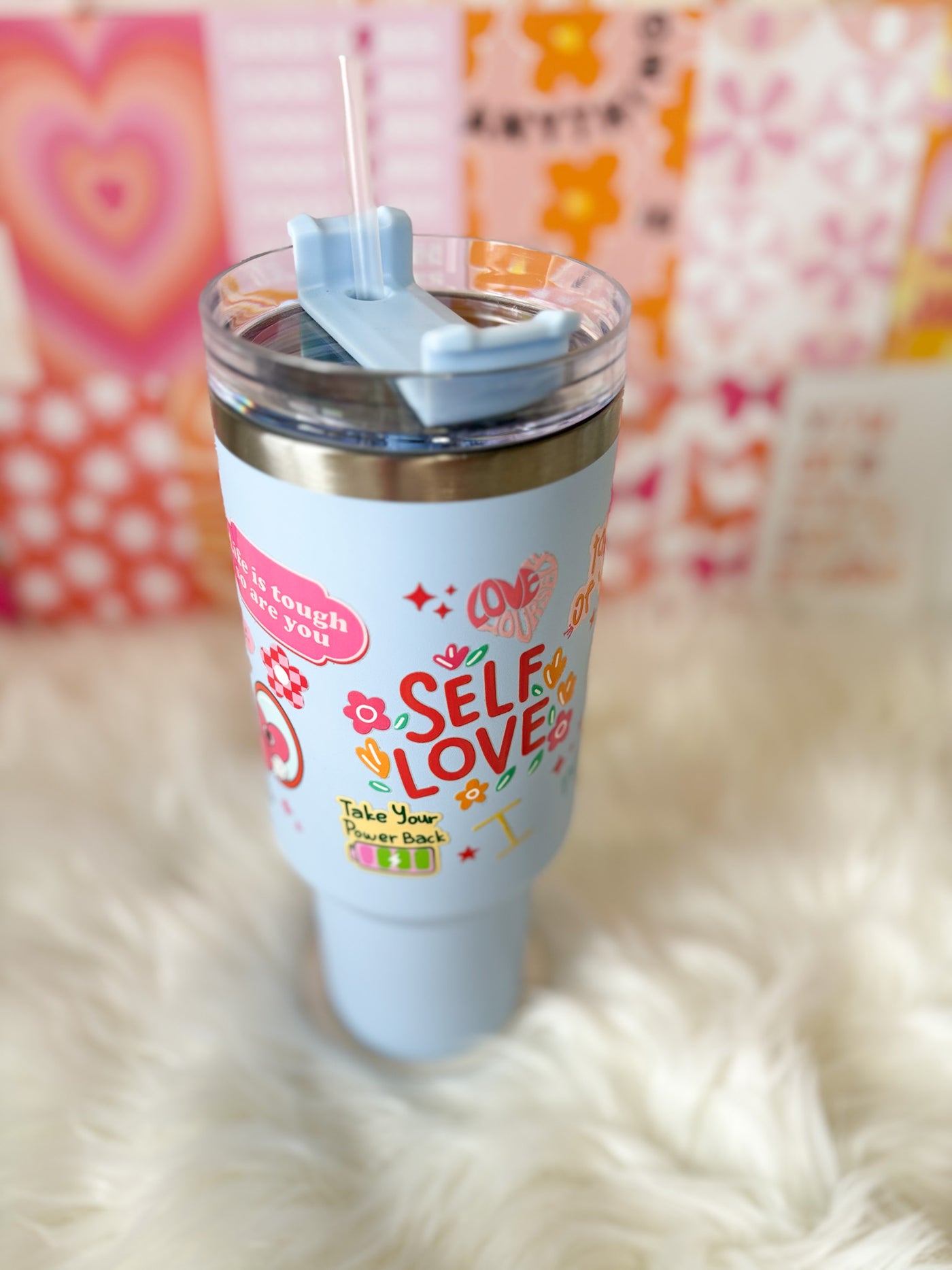 Self love 40 oz tumbler.