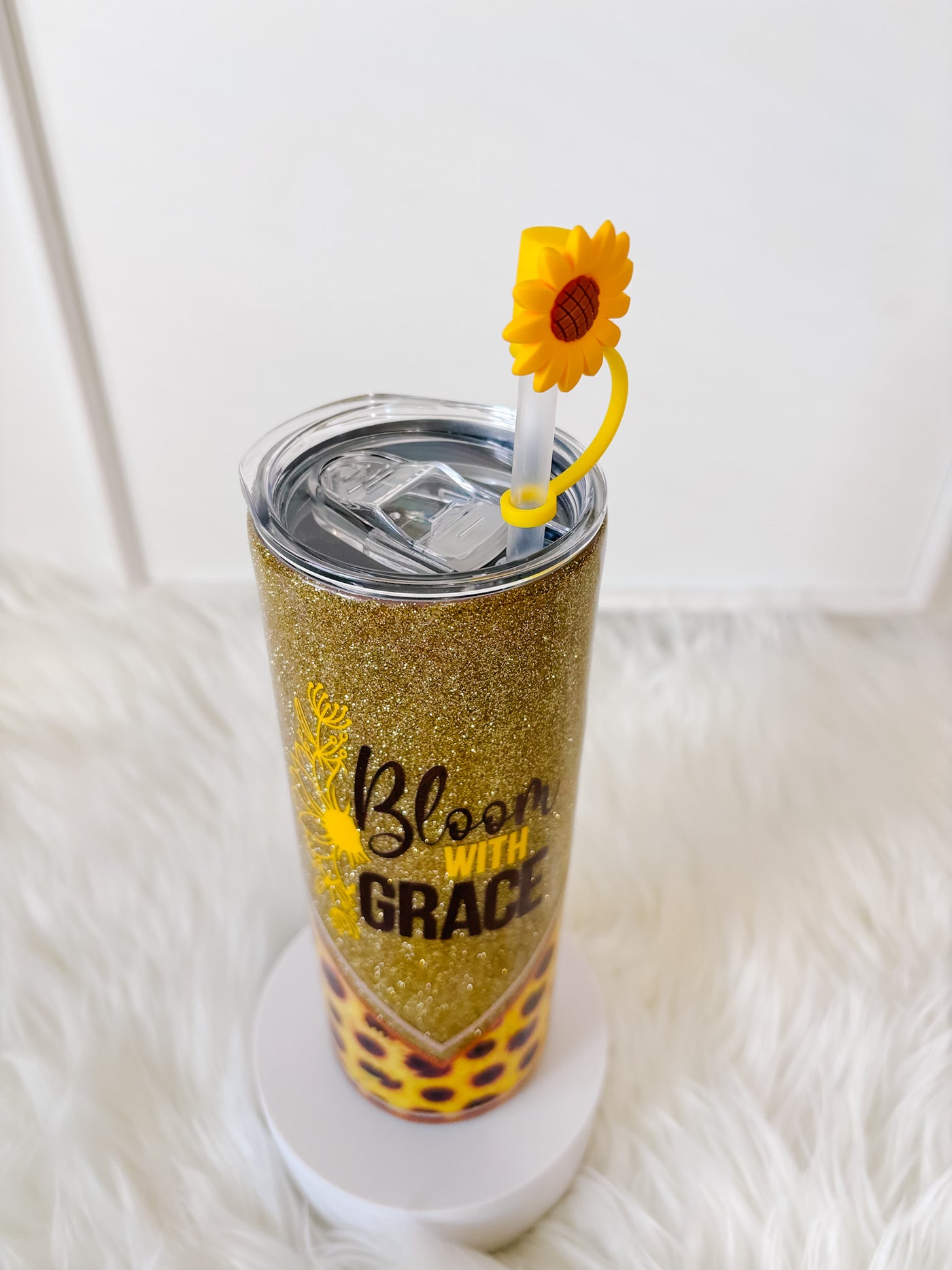 Sunflower 20oz Insulated skinny Tumbler, Epoxy free