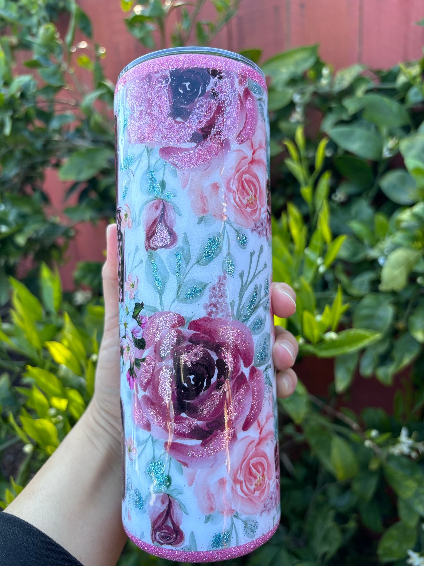 Mama floral 20 oz skinny tumbler.